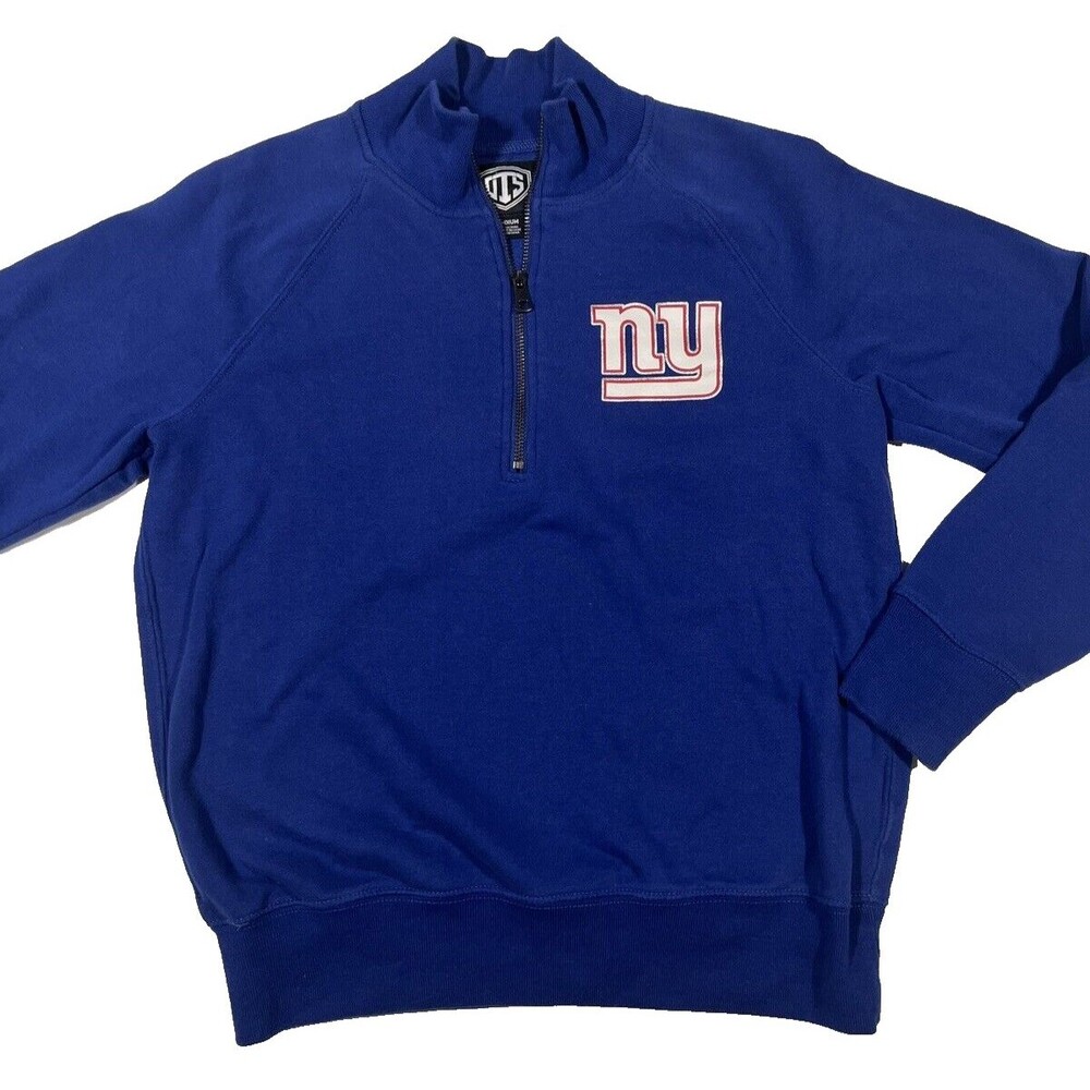OTS New York NY Giants NFL Unisex Quarter Zip Mock‎ Turtleneck Shirt Medium